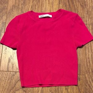 Zara Fuchsia Short Sleeve Top